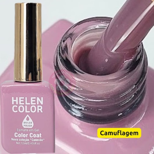 Esmalte em gel Camuflagem Cover Helen Color 12ml Conexão 57 para unhas