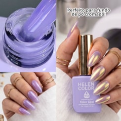 Esmalte em gel Camuflagem Lilás Helen Color 12ml Conexão 206