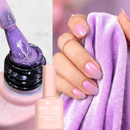 Esmalte em gel Camuflagem Perolado Real Love Linha Classic 8ml 065