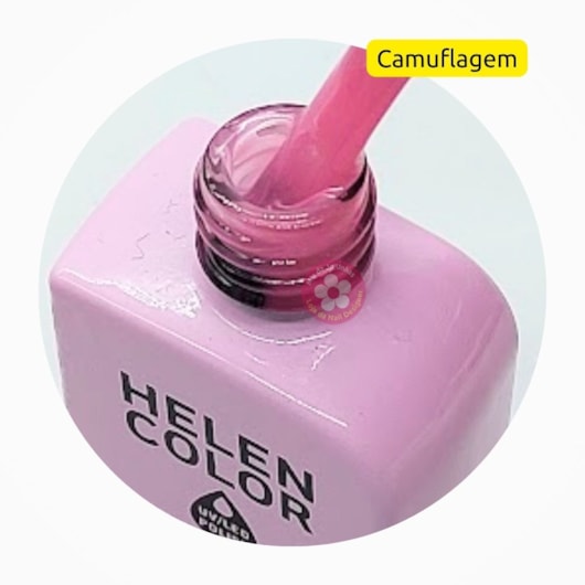 Esmalte em gel Camuflagem Pink Helen Color 12ml Conexão 204 para unhas