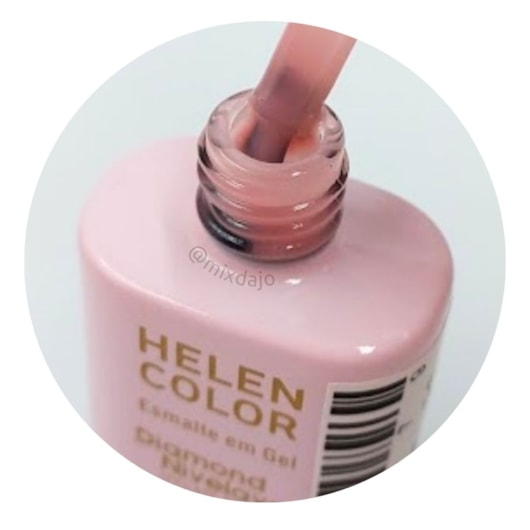 Esmalte em gel Camuflagem rosa 03 Helen Color 15ml Diamond para unhas