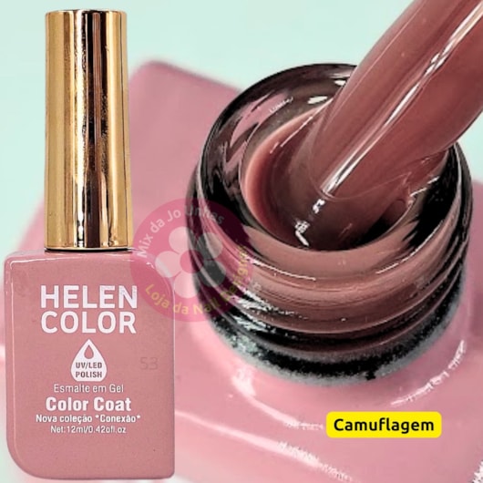 Esmalte em gel Camuflagem Super Cover Helen Color 12ml Conexão 58 para unhas