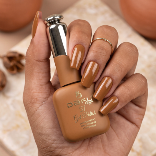 Esmalte em gel Caramelo 57 Dafu 12ml Infinito Glow para unhas
