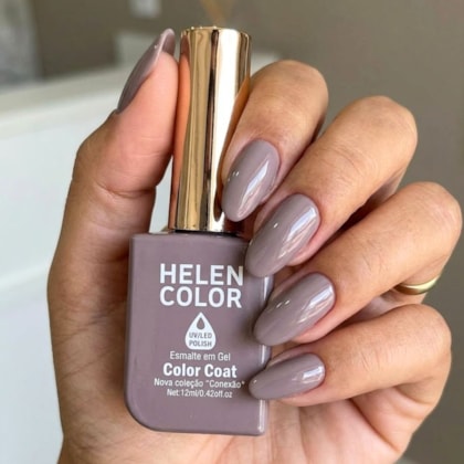 Esmalte em gel Cashmere Fendi Lilás cinza Helen Color 12ml Conexão