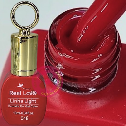 Esmalte em gel Cereja 48 10ml Real Love Chaveirinho para unhas