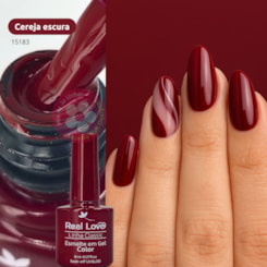 Esmalte em gel Cereja Escura Real Love Linha Classic 8ml 053 Esmalte em gel Cereja Escura Real Love Linha Classic 8ml 053