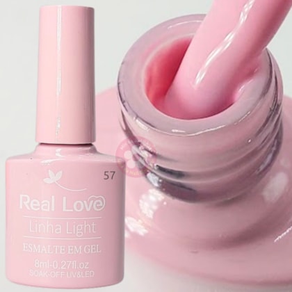 Esmalte em gel Chá Revelação Menina 8ml Real Love P57 Linha Light