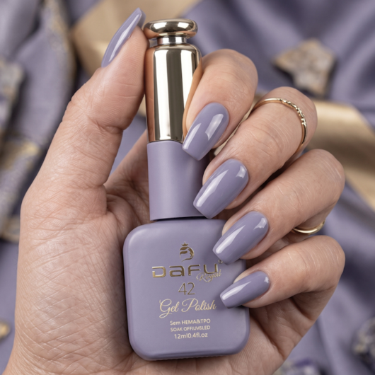 Esmalte em gel Cinza 42 Dafu 12ml Infinito Glow para unhas