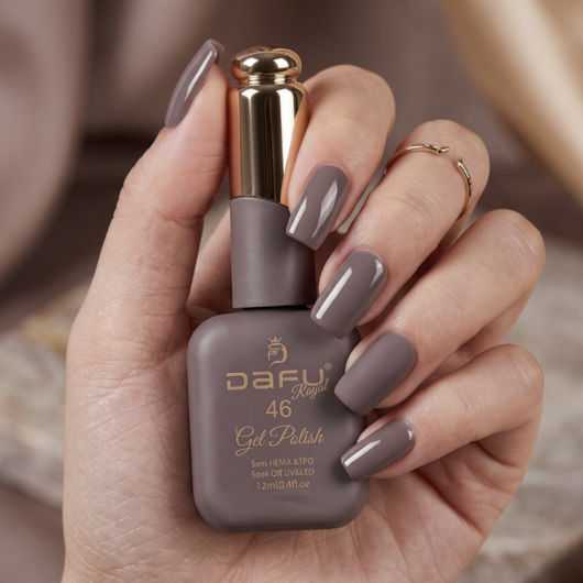 Esmalte em gel Cinza 46 Dafu 12ml Infinito Glow para unhas