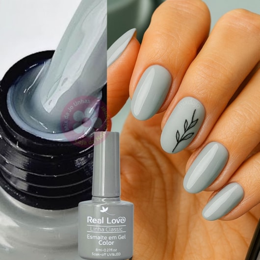Esmalte em Gel Cinza Claro Real Love