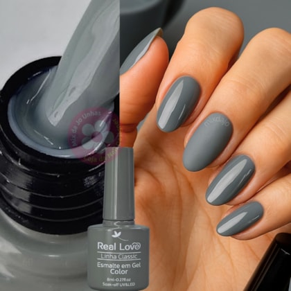 Esmalte em gel Cinza Real Love Linha Classic 8ml 060