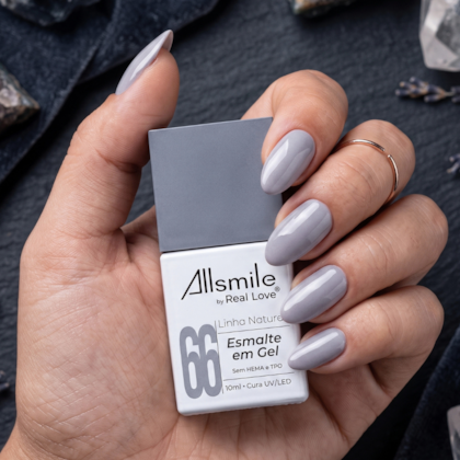 Esmalte em gel Cinza Sem TPO AllSmile Real Love 66
