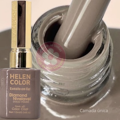 Esmalte em gel Cinza Taupe 55 Diamond 15ml Helen Color