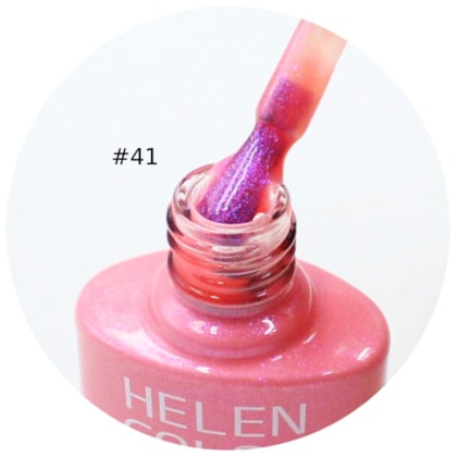 Esmalte em Gel com glitter lilás holográfico Helen Color 10ml 41