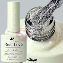 Esmalte em gel Cristal Refletivo Real Love P90  linha light 8ml Esmalte em gel Cristal Refletivo Real Love P90  linha light 8ml