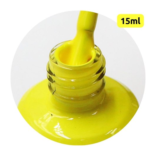 Esmalte Em Gel D&Z 15ml Linha B - Cor: Amarelo B-28 - Imagem principal - 28504103-030e-4538-a94a-8222f4b584a0