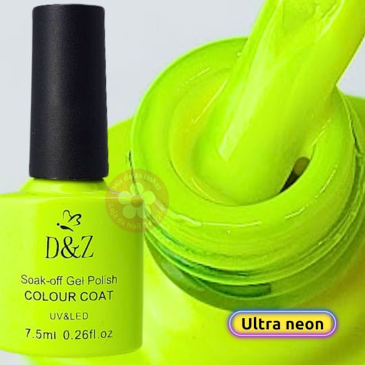 Esmalte em Gel D&Z 7,5ml Linha B Cor: Verde Limao B-32 para unhas