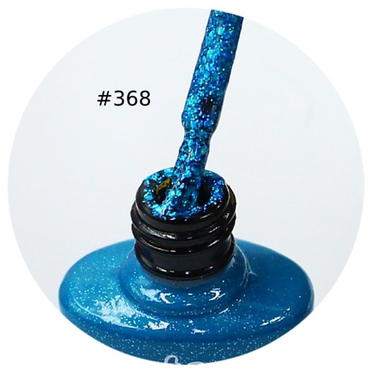Esmalte Em Gel D&Z 7,5ml Linha D - Cor: 368 Azul Com Glitter para unhas