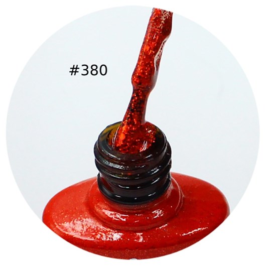 Esmalte Em Gel D&Z 7,5ml Linha D - Cor: 380 Vermelho Com Glitter para unhas
