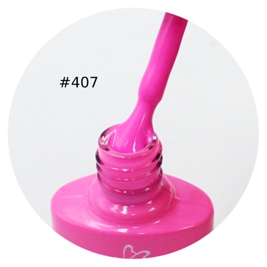 Esmalte em gel D&Z 7,5ml Linha E - Cor: 407 Rosa Barbie para unhas