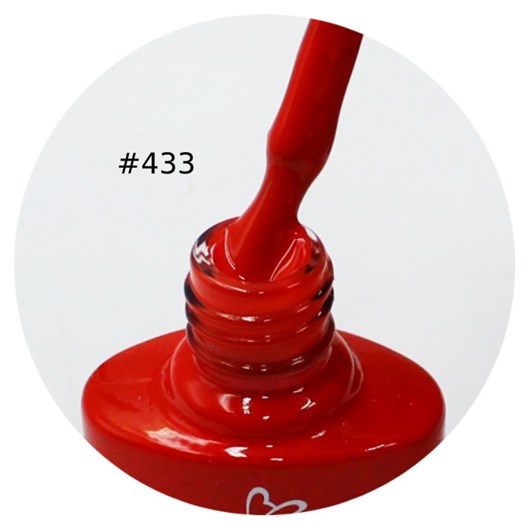 Esmalte em gel D&Z 7,5ml Linha E - Cor: 433 Vermelho Clássico para unhas