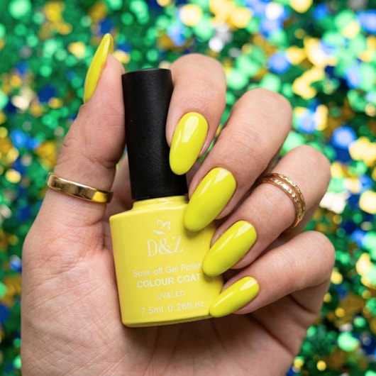 Esmalte Em Gel D&Z Amarelo Bandeira para unhas