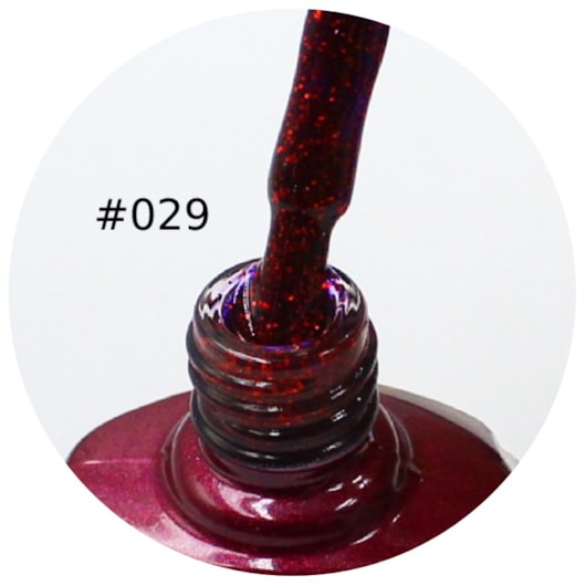 Esmalte Em Gel D&z Linha A 15ml Cor: 029 Vermelho Glitter para unhas