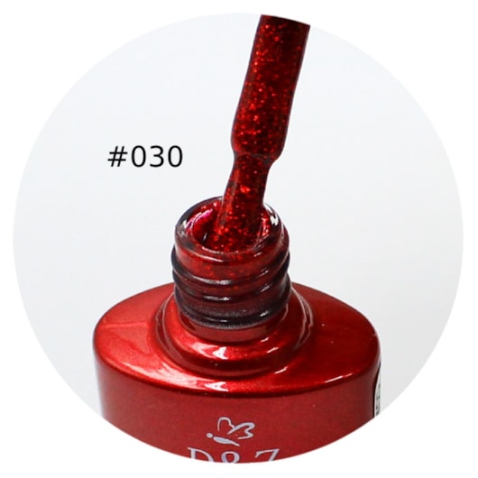 Esmalte Em Gel D&Z Linha A 7,5ml Cor: 030 Vermelho Glitter para unhas