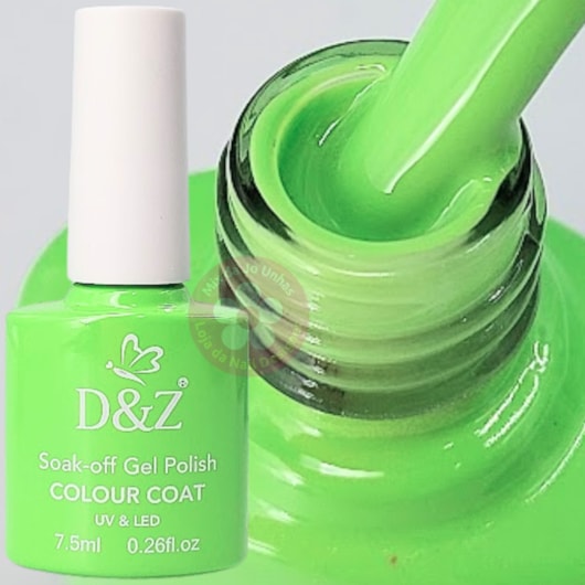 Esmalte Em Gel DeZ Linha C 7,5ml - Cor: 322 Verde Bebê para unhas