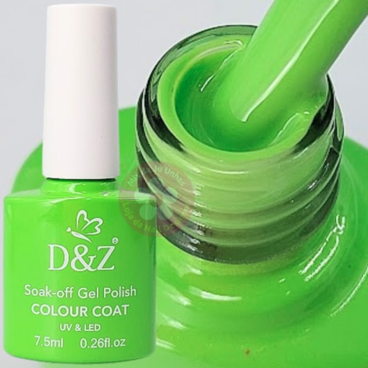 Esmalte Em Gel DeZ Linha C 7,5ml - Cor: 323 Verde Lima para unhas