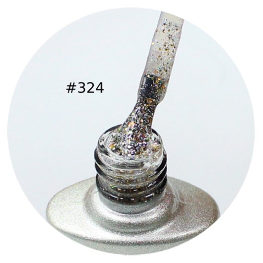 Esmalte Em Gel DeZ Linha C 7,5ml - Cor: 324 Glitter Prata para unhas