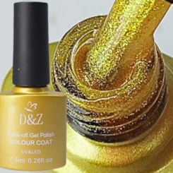 Esmalte em Gel Dourado Glitter B-4 D&Z 7,5ml Linha B