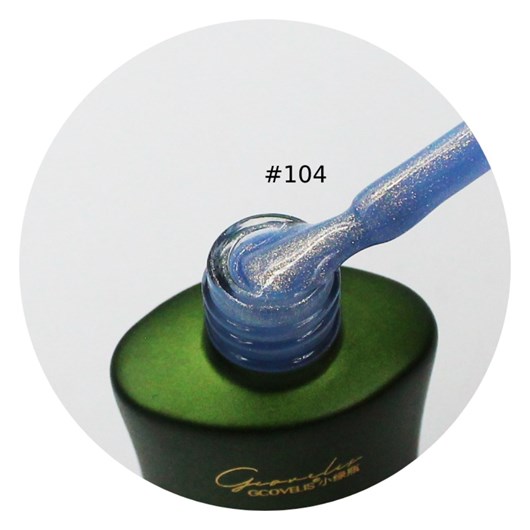 Esmalte em Gel Gcovelis 12ml #104 Azul C/ Glitter para unhas