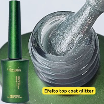 Esmalte em Gel Gcovelis 12ml #106 Cinza Azulado C/ Glitter