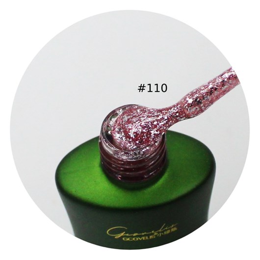 Esmalte em Gel Gcovelis 12ml #110 Rosa C/ Glitter para unhas
