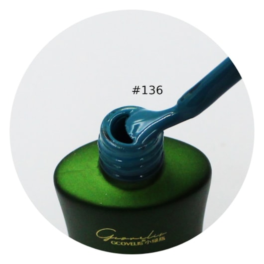 Esmalte em Gel Gcovelis 12ml #136 Verde Jade para unhas