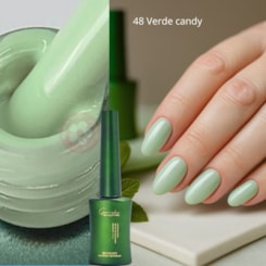 Esmalte em Gel Gcovelis Candy color verde cetim 48 12ml Esmalte em Gel Gcovelis Candy color verde cetim 48 12ml