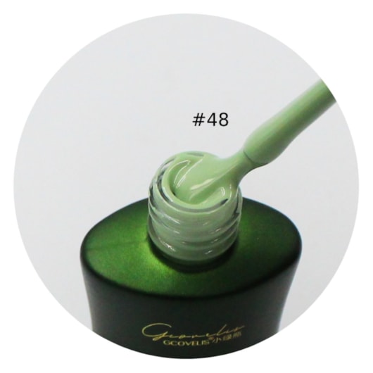 Esmalte em Gel Gcovelis  Candy color verde cetim 48 12ml para unhas