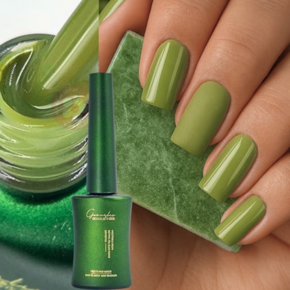 Esmalte em Gel Gcovelis verde Oliva 50 12ml