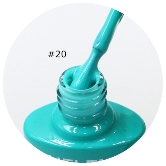 Esmalte Em Gel Helen Color 10ml Anvisa Cor: #20 - Verde Turquesa para unhas