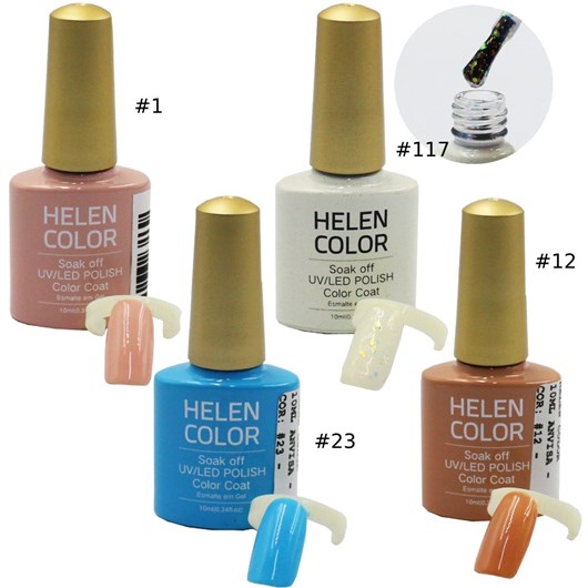 Esmalte Em Gel Helen Color 10ml Anvisa Cor: #25 - Azul Turquesa para unhas