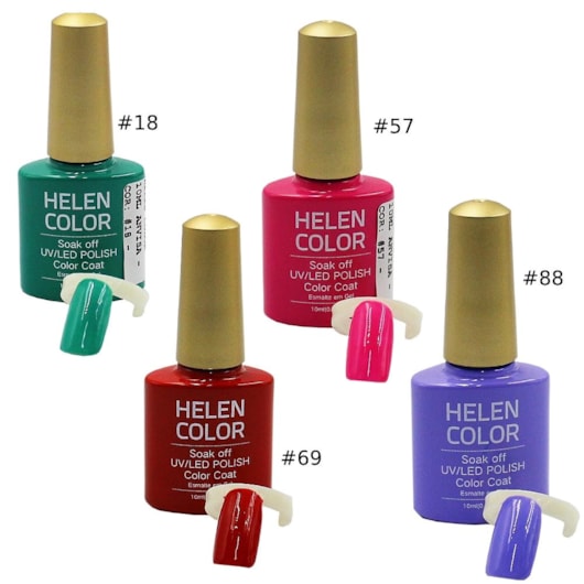 Esmalte Em Gel Helen Color 10ml Anvisa Cor: #99 - Cinza Cimento para unhas