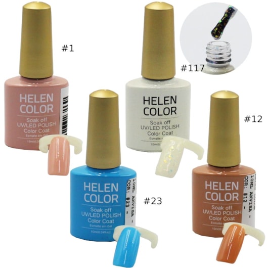 Esmalte Em Gel Helen Color 10ml Anvisa Cor: #99 - Cinza Cimento para unhas