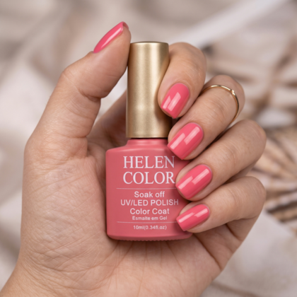 Esmalte em Gel  Helen Color 10ml Cor: 129 Rosa Antigo