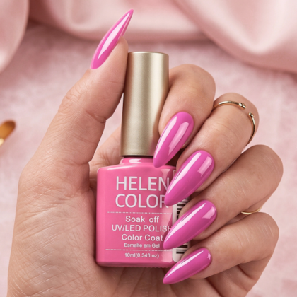 Esmalte em Gel  Helen Color 10ml Cor: 152 Pink Neon