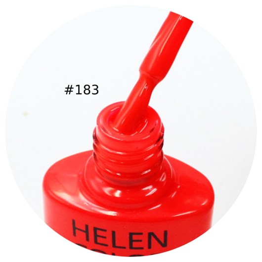Esmalte em Gel  Helen Color 10ml Cor: 183 Vermelho Neon para unhas