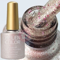 Esmalte em Gel  Helen Color 10ml Cor: 19 Glitter Champagne
