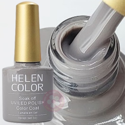 Esmalte em Gel  Helen Color 10ml Cor: 209 Cinza Claro