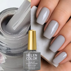 Esmalte em Gel  Helen Color 10ml Cor: 209 Cinza Claro