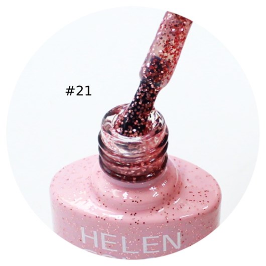 Esmalte em Gel  Helen Color 10ml Cor: 21 Glitter Rosa - Imagem principal - eae544db-a471-4e76-b4b2-c64e4e8f9752